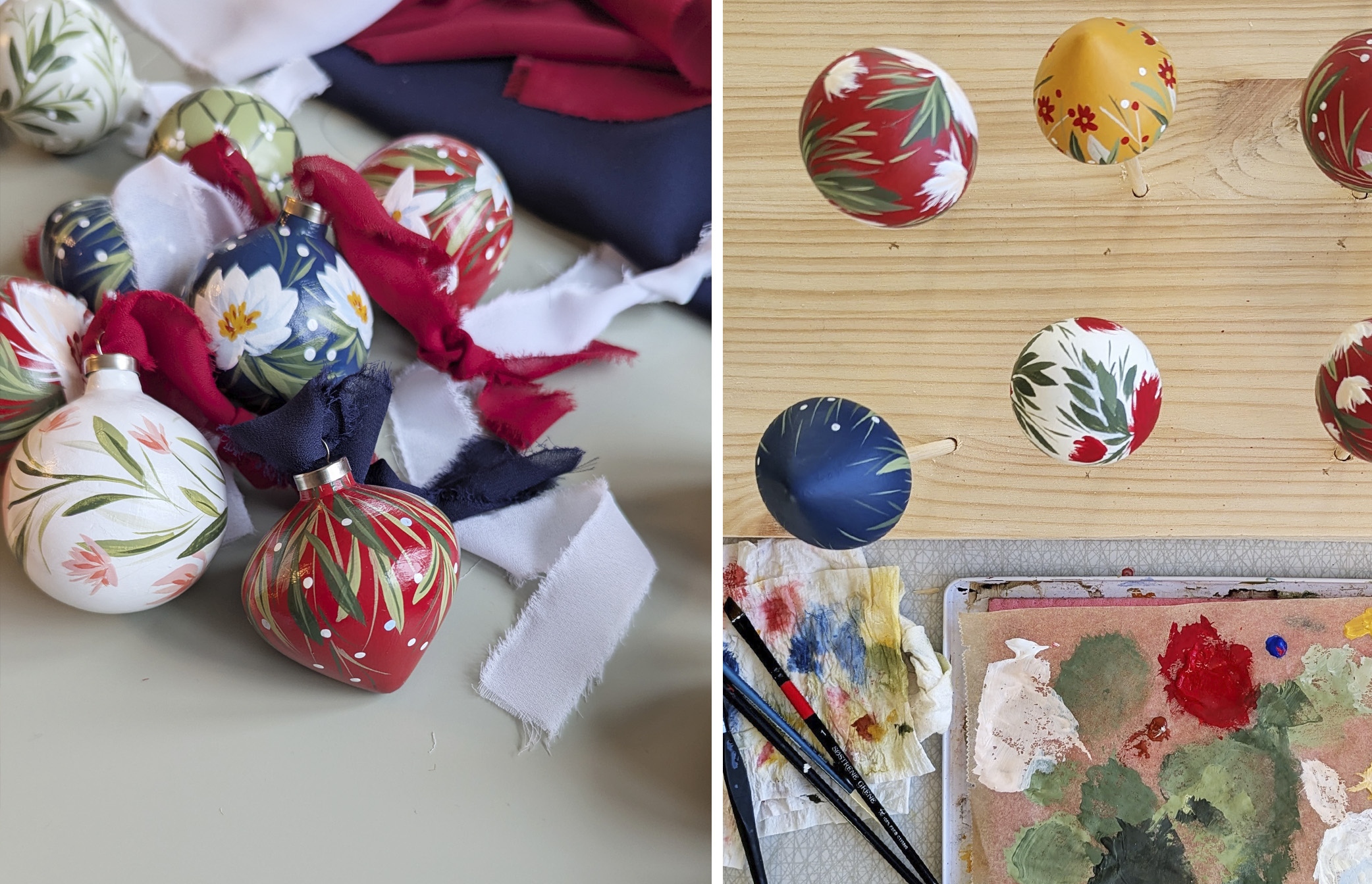 Måla egna julkulor!